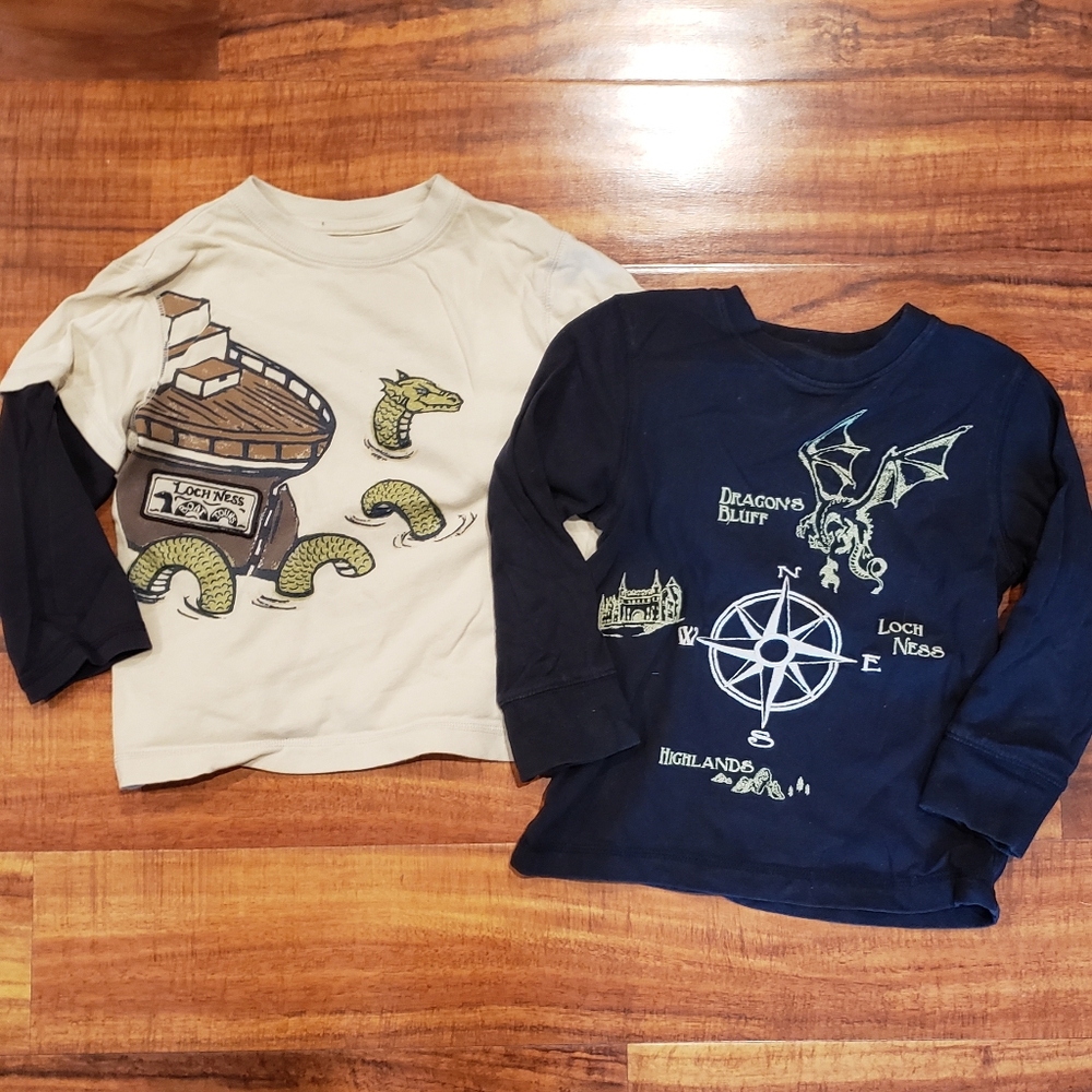 Gymboree EUC Size 4 Viking Themed Long Sleeve Tees (2)